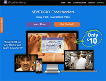 Tablet Screenshot of kyfoodhandlers.com